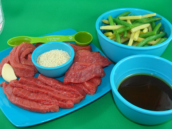 Beef with garlic Beans