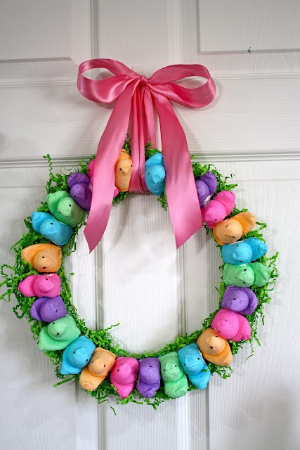 Peeps on a wreath