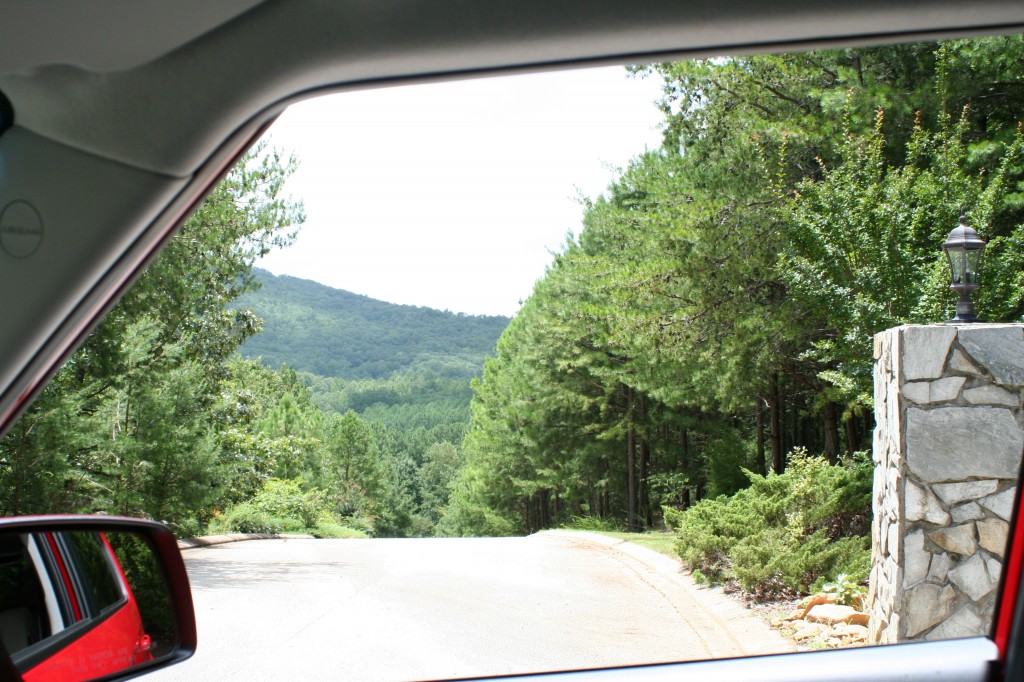 View from inside the Kia Soul