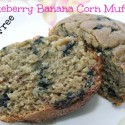 Gluten Free Blueberry Banana Corn Muffins